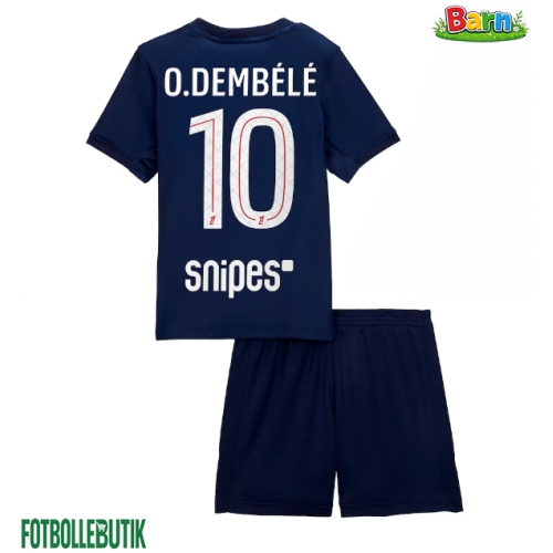 Paris Saint-Germain Ousmane Dembele #10 Hemmaställ Barn 2025-26 Kortärmad (+ Korta byxor)